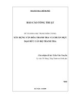 Xây dựng văn hóa thanh tra và chuẩn mực đạo đức cán bộ thanh tra