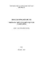 Báo cáo đề tài Ô nhiễm dầu trên vùng biển Việt Nam và biển đông
