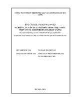 Nghiên cứu công nghệ sản xuất mỡ bôi trơn chịu nước trên cơ sở 12 hydroxystearat canxi