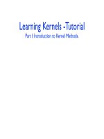 introduction to kernel methods.