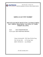 một số giải pháp nhằm nâng cao hoạt động của quy trình nhập khẩu tại công ty tnhh thương mại và dịch vụ hà long