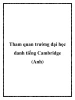 Tham quan trường đại học danh tiếng Cambridge (Anh) potx