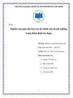 Nghiên cứu gian lận báo cáo tài chính của doanh nghiệp trong thẩm định tín dụng