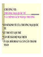bài giảng thương mại quốc tế và chính sách ngoại thương