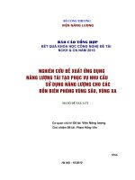 Nghiên cứu đề xuất năng lượng tái tạo phục vụ cấp điện chiếu sáng và nước nóng cho các đồn biên phòng vùng sâu, vùng xa