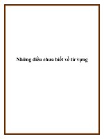 Những điều chưa biết về từ vựng potx