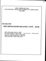 Đề tài : Mô hình kinh doanh café   bar