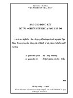 nghiên cứu ứng dụng công nghệ bảo quan da nguyên liệu bằng chất ecosept nhằm làm tăng hiệu quả kinh tế và giảm thiểu ô nhiễm môi trường trong thuộc da
