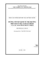 Hướng tới nền kinh tế thị trường hiện đại ở việt nam và các giải pháp hoàn thiện