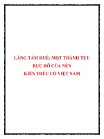 LĂNG TẨM HUẾ: MỘT THÀNH TỰU RỰC RỠ CỦA NỀN KIẾN TRÚC CỔ VIỆT NAM pdf