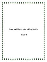 Làm mới không gian phòng khách đón Tết pot