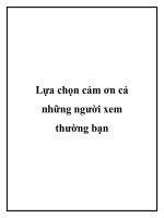 Lựa chọn cảm ơn cả những người xem thường bạn pdf