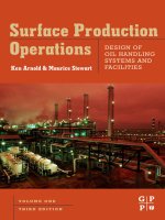 surface production operations - design of oil handling systems and facilities