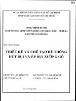 Thiết kế và chế tạo hệ thống hút bụi và ép bụi xưởng gỗ  trịnh minh tường