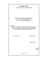 Nghiên cứu thiết kế, chế tạo hệ thống thiết bị sản xuất đá vảy công suất 20T/24 giờ cho sản xuất bê tông dự lạnh trên cơ sở sử dụng máy nén kỹ thuật số