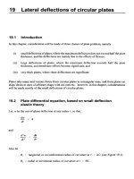 LATERAL DEFLECTION OF CIRCULAR PLATED