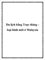 Du lịch bằng Trực thăng loại hình mới ở Malaysia pptx