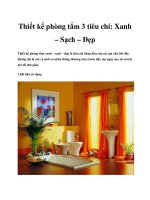 Thiết kế phòng tắm 3 tiêu chí: Xanh – Sạch – Đẹp docx