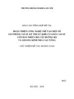 Hoàn thiện công nghệ chế tạo một số sản phẩm cao su kỹ thuật (khe co giãn cao su cốt bản thép cho cầu đường bộ và gioăng kính nhà cao tầng)