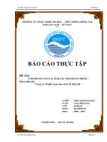 đề tài “chi phí sản xuất & tính giá thành sản phẩm ” đơn vị thực tập “công ty tnhh gạch men bách thành ”