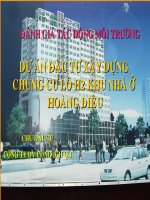 Khóa luận tốt nghiệp :Đánh giá tác động môi trường cho dự án đầu tư khu chung cư Hòang Diệu Q4