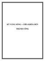 KỸ NĂNG SỐNG – CHÌA KHÓA ĐẾN THÀNH CÔNG docx