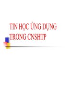 TIN HỌC ỨNG DỤNG TRONG CÔNG NGHỆ THỰC PHẨM