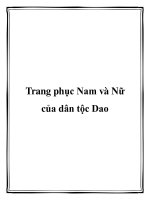 Trang phục Nam và Nữ của dân tộc Dao docx