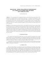 Mô phỏng sự định giá hiệu xuất của kế hoạch Snoop TCP đối với mạng không dây. pot