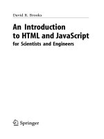 springer publishing an introduction to html and javascript for scientists and engineers (2007)