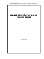 luận văn thạc sĩ Làng nghề truyền thống phục vụ du lịch ở tỉnh Thừa Thiên Huế