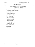 Đề tài Cao học- Nâng cao chất lượng công tác đào tạo nhân viên ở Công ty cổ phần ESCAPE BUSINESS (Big C) tại Huế