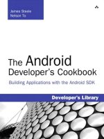 Building applications with the android sdk developers library