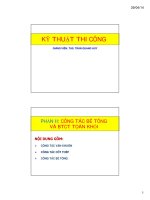 Thi công bê tông toàn khối