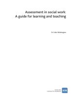 assessment in social work a guide for learning and teaching