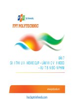 bài 7 giới thiệu về movie clip – làm việc với video – xuất bản đoạn phim