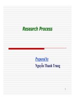 Bài giảng Research Process - Nguyễn Thanh Trung
