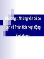 Bài giảng Phân tích hoạt động kinh doanh - Chương 1