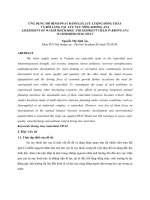 Ứng dụng mô hình SWAT đánh giá lưu lượng dòng chảy và bồi lắng tại lưu vực sông krong ana