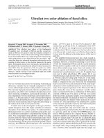 ultrafast two color ablation of fused silica