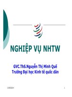 Bài giảng nghiệp vụ ngân hàng trung ương chương 3