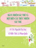 bài 5 nhiễm sắc thể và đột biến cấu trúc nhiễm sắc thể