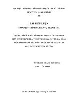 nêu ý nghĩa tầm quan trọng của giai đoạn tiến hành thanh tra, từ đó trình bày cụ thể giai đoạn tiến hành thanh tra. có ví dụ cụ thể về thanh tra giải quyết khiếu nại tố cáo