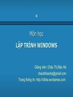 Giới thiệu chương trình học Lập trình Windows