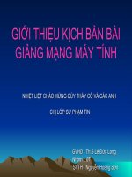 kịch bản dạy học bài 20 mạng máy tính