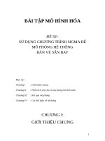 sử dụng chương trình sigma để mô phỏng hệ thống  bán vé sân bay