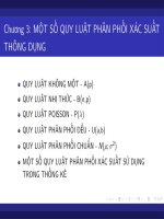 Một số quy luật phân phối xác xuất thông dụng