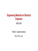 Engineering materials for electrical engineers