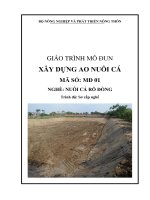 Giáo trình modul xây dựng ao nuôi cá
