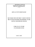 MỘT SỐ BIỆN PHÁP GIỚI THIỆU VÀ ĐỊNH VỊ THƯƠNG HIỆU MỸ PHẨM METHODE PHYSIODERMIE VÀO THỊ TRƯỜNG THÀNH PHỐ HỒ CHÍ MINH